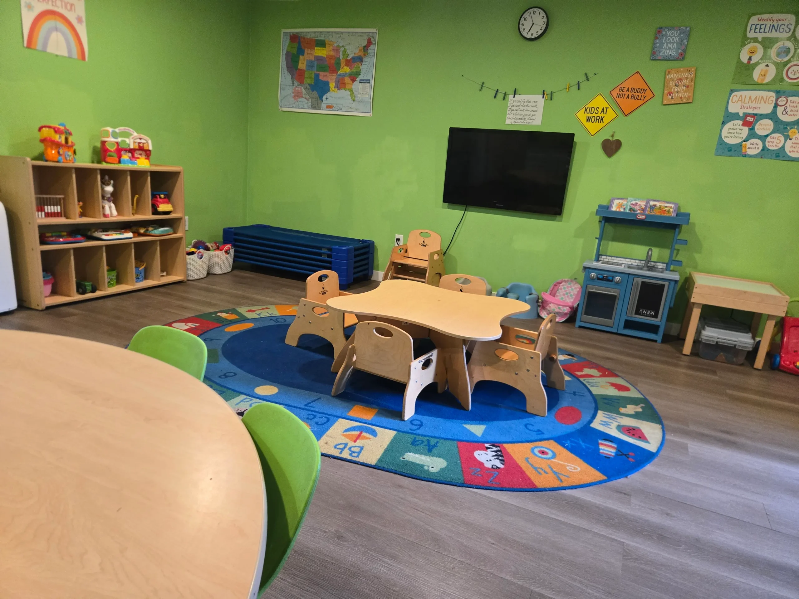 Indoor childcare playroom